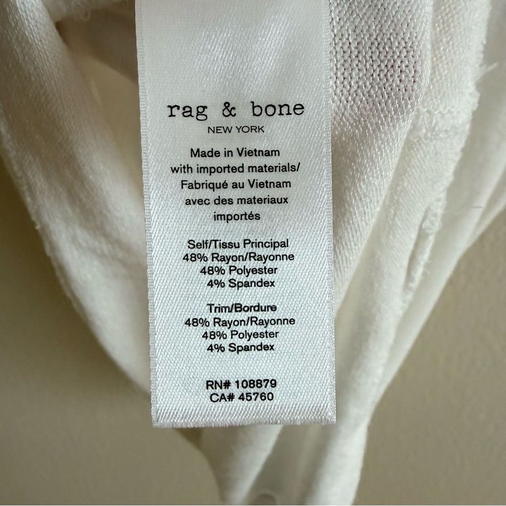 Rag & Bone White V-Neck Women's Top Size XS - Picture 12 of 12